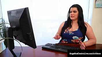 BBW Dr Angelina Castro pussy pleases Mega Melons Maggie Green, as this Cuban Cunt Stuffer, StrapOn Fucks Maggie's plump pussy To Orgasm! Full Video, Photos & Me Live @ AngelinaCastroLive.com! video
